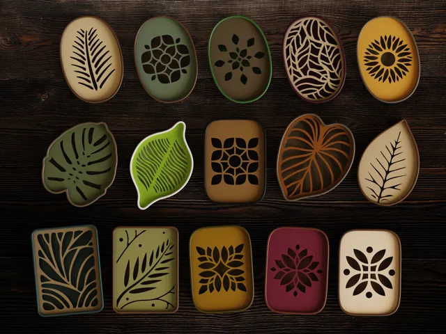 Soap Dish / Sponge Holder — Leaf Collection #4