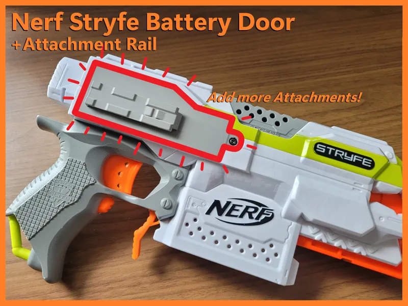 Nerf Stryfe Batter Door w/ Attachment Rail