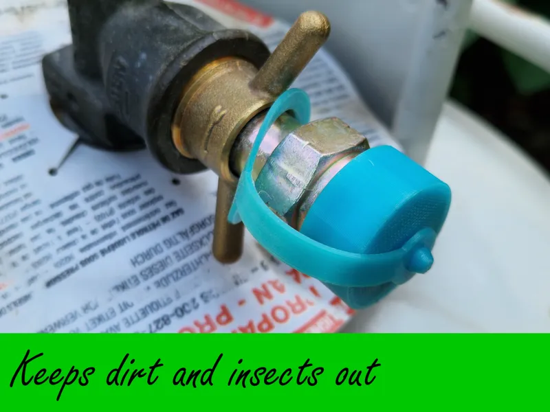 Propane/butane cylinder or pressure regulator cap