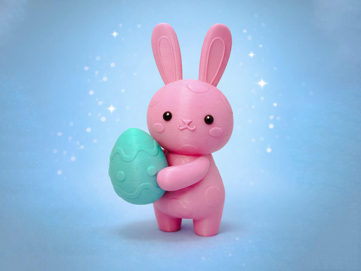 Easter Bunny Holding Egg