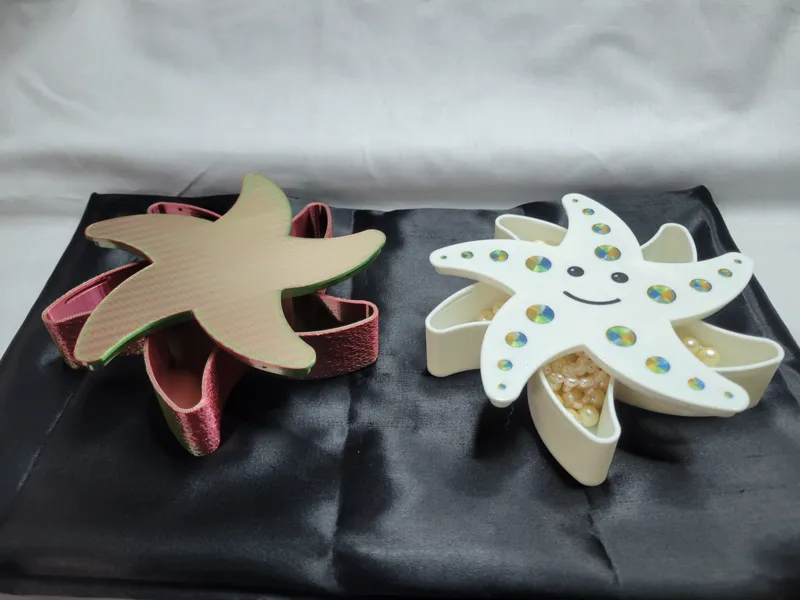 starfish ring and necklace Jewelry box