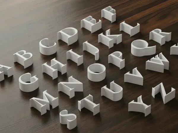 Alphabet sculpté façon Garamond