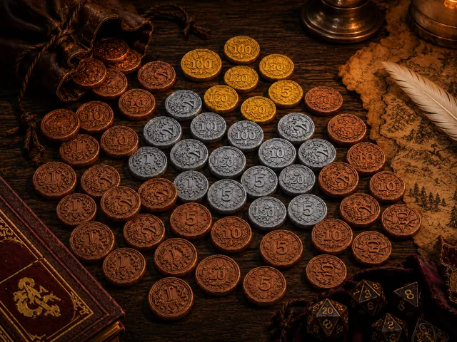 Set di monete fantasy – valuta per D&D