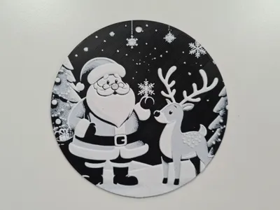Christmas Santa with Rudolph