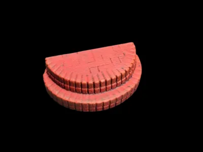 Miniature Brick Steps - Double half round for Door