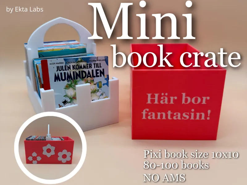 Mobile Mini Book Crate - Pixi size