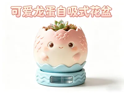 Cute Dragon Egg Self-Watering Flower Pot
