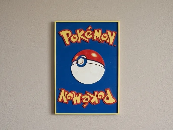 Pokémon Card 3D Print HueForge | Poké Ball WallArt
