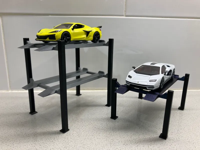 Diecast 1:43 Scale 4-Post Lift Display (No glue)
