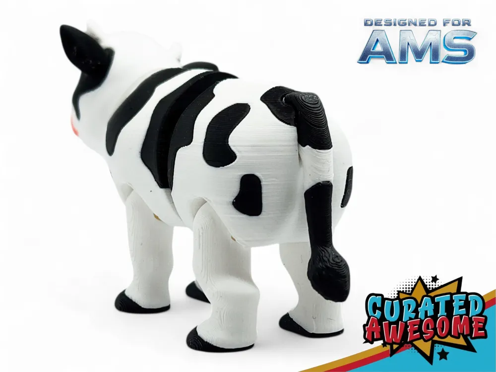 Cute Flexi Cow - Free 3D Print Model - MakerWorld