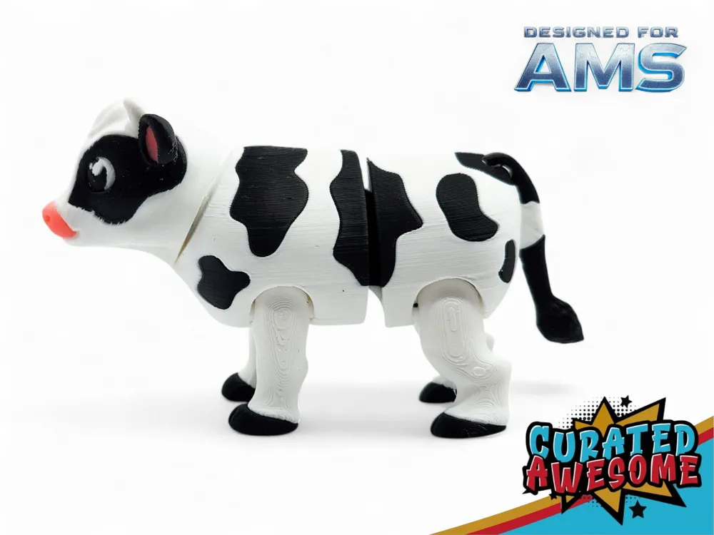 Cute Flexi Cow - Free 3D Print Model - MakerWorld