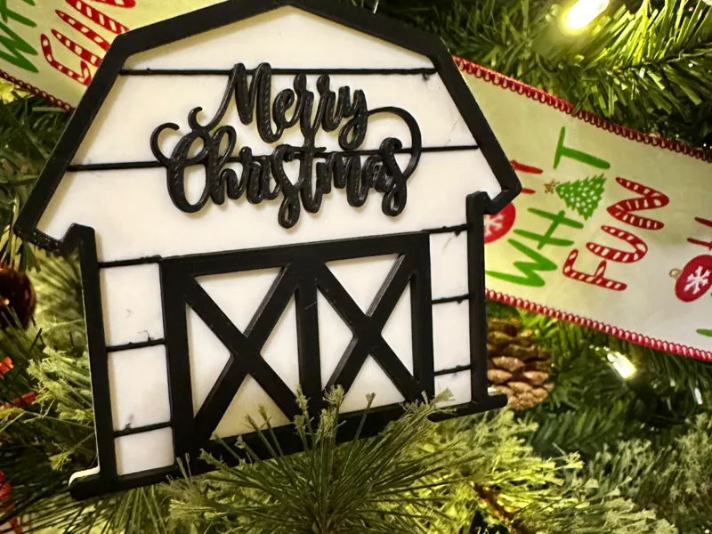 Christmas Barn Ornament