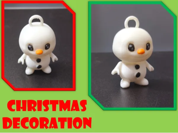 Christmas snowman decoration - Free 3D Print Model - MakerWorld