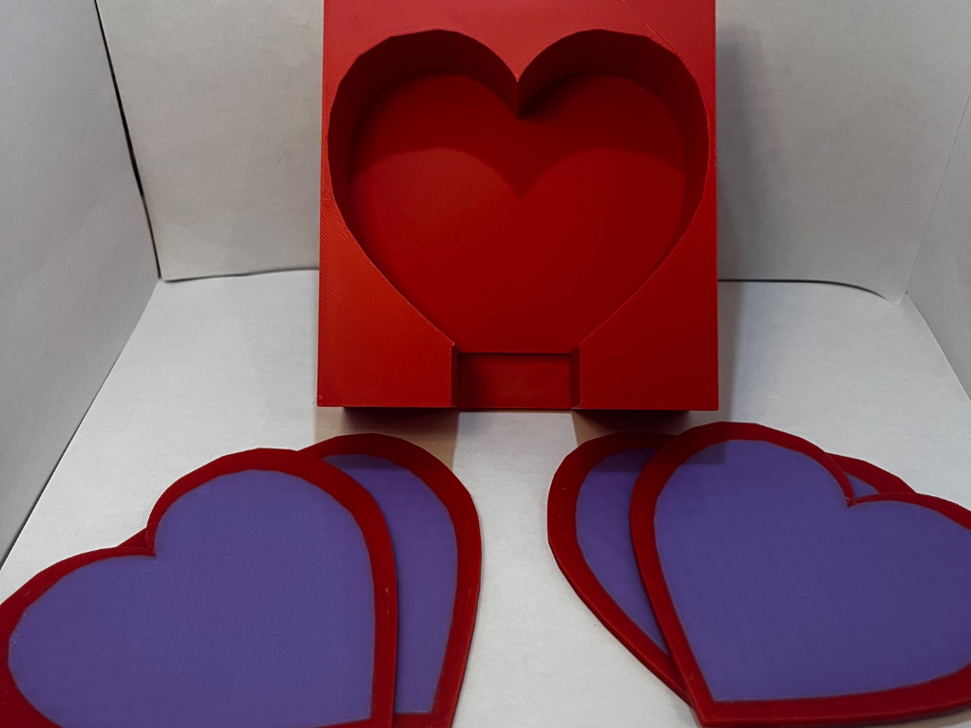 Heart Coasters+ Valentines Day.