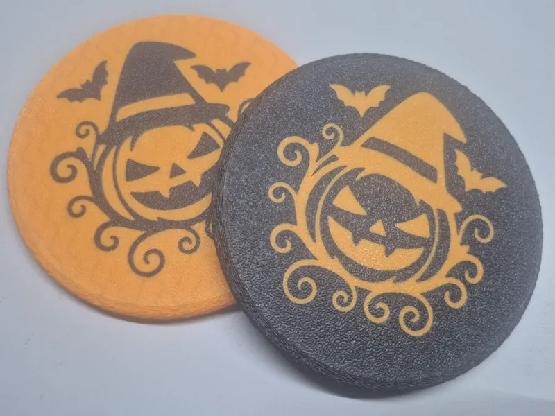 Halloween pumpkin coaster