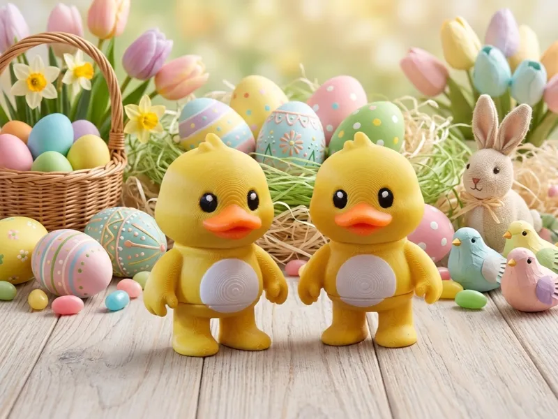 Cute Flexi Duck and Fridge Magnet