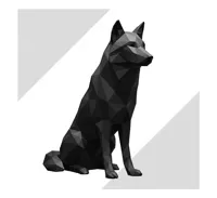 Loup décoratif low poly — photo 5