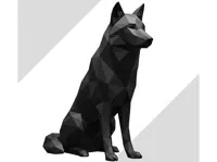 Loup décoratif low poly — photo 1