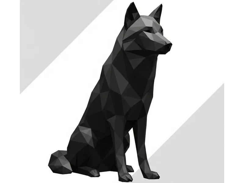 Lobo decorativo Low Poly
