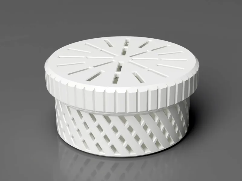 Cereal container lid desiccant silica gel holder