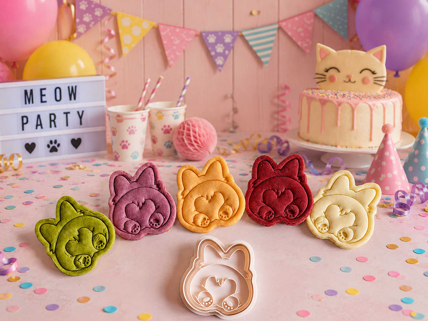 Funny Cat Cookie Cutter & Embosser