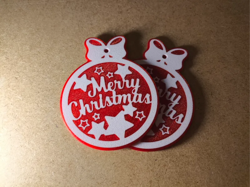 Merry Christmas Ornament #2 – Two Versions