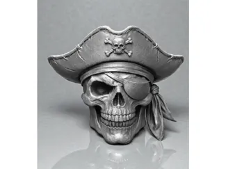 Captain pirate skull