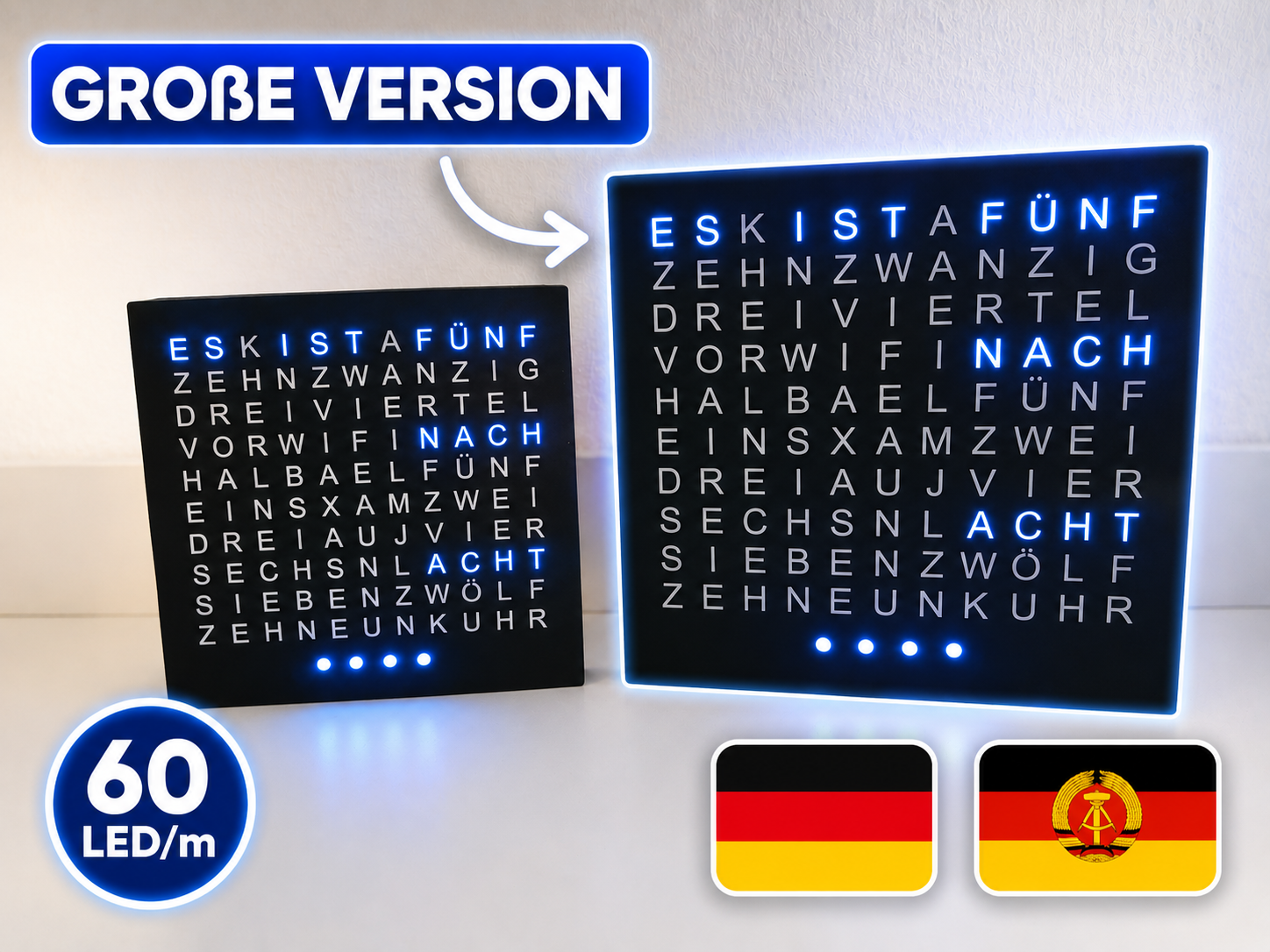 Miniatura 1 do modelo 3D Wortuhr mit ESP32, RTC & Webinterface