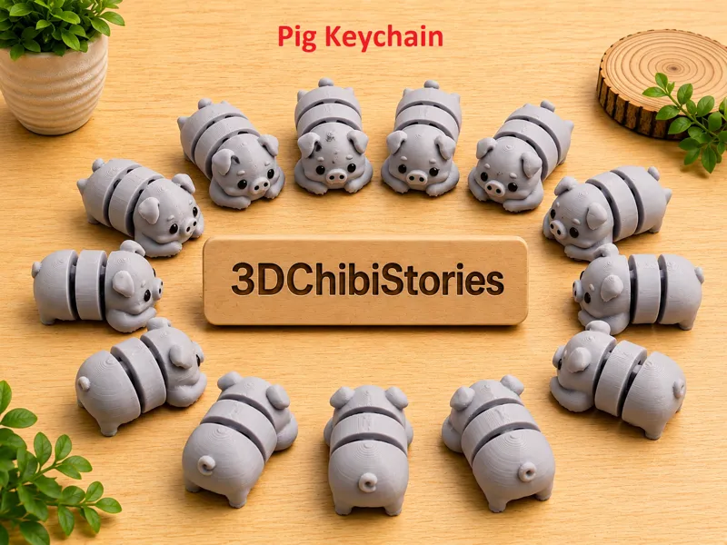 Pig Flexi | Cute Articulated 3D Printable Animal