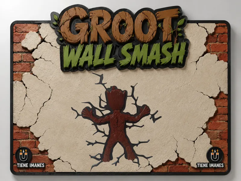 Groot Wall Smash – Magnetic Wall Art