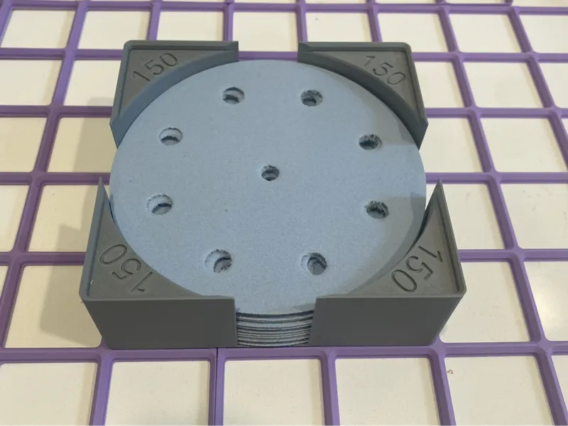 Gridfinity - 125mm Sanding Disc Bin