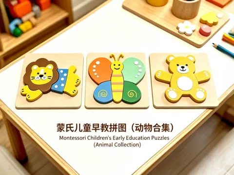 Modelo para impresión 3D: 蒙氏儿童早教拼图（动物合集） — referencia de MakerWorld