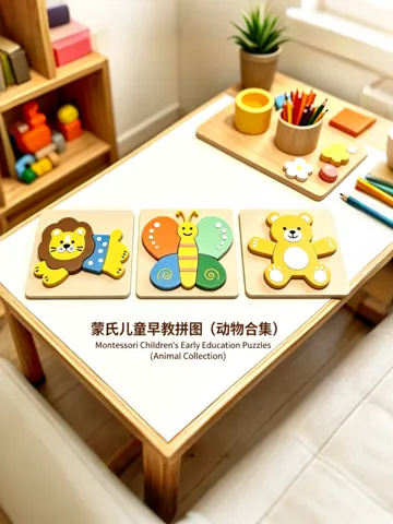 Modelo para impresión 3D: 蒙氏儿童早教拼图(动物合集) — vista de referencia 2