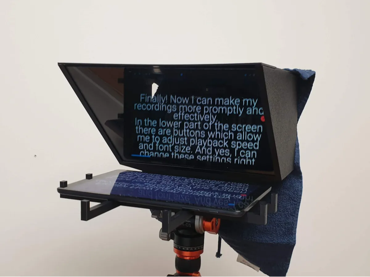 Téléprompteur pour tablette ou écran