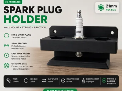 Spark Plug Holder | Universal Garage Organizer