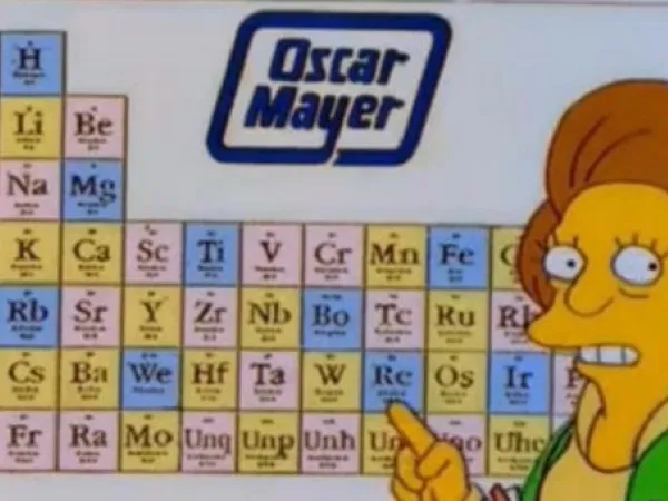 Simpsons Oscar Mayer Periodic Table