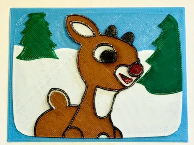 RetroTV Screen Insert - Rudolph