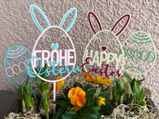 Ostern Pflanzen/Blumen Stecker DE & EN 