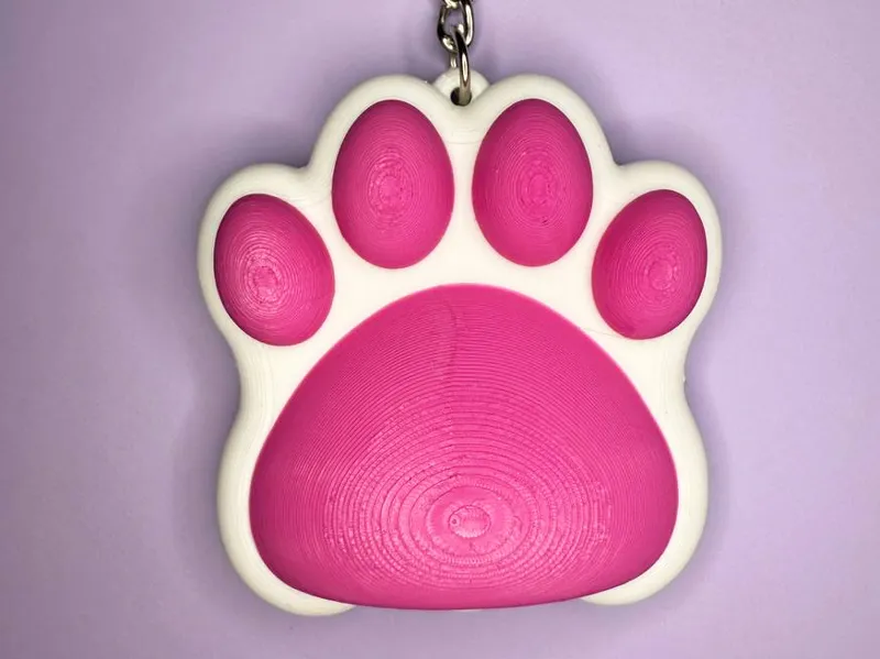 Purrfect Keychain- Cat paw-shaped keychain