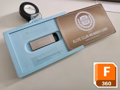 Dual Badge Holder with hole for USB