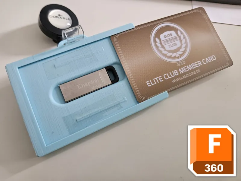 Dual Badge Holder with hole for USB