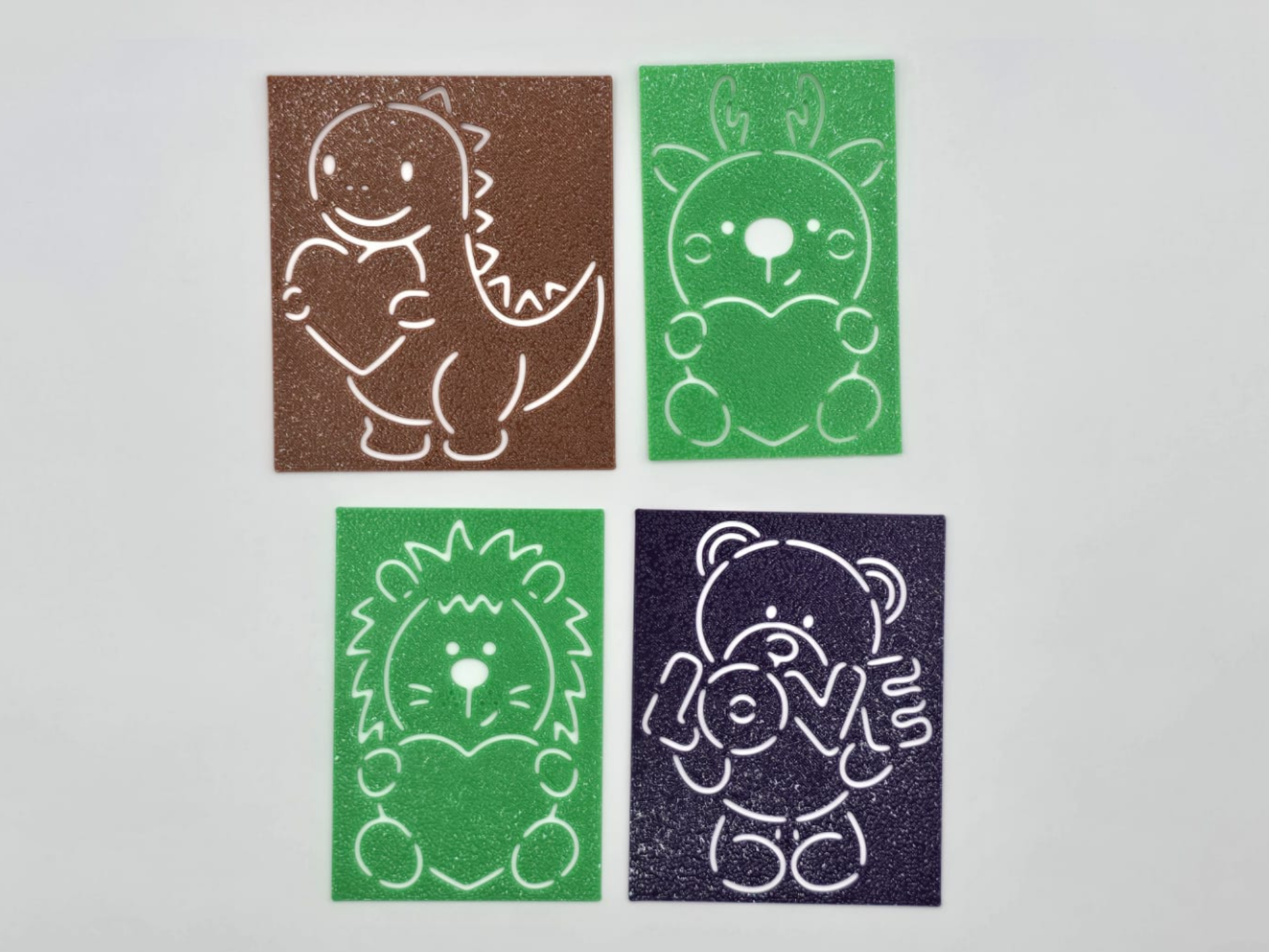 Cute Animal Dinosaur Stencil Set