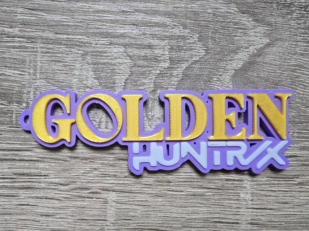 Golden Huntrix Keychain - Free 3D Print Model - MakerWorld