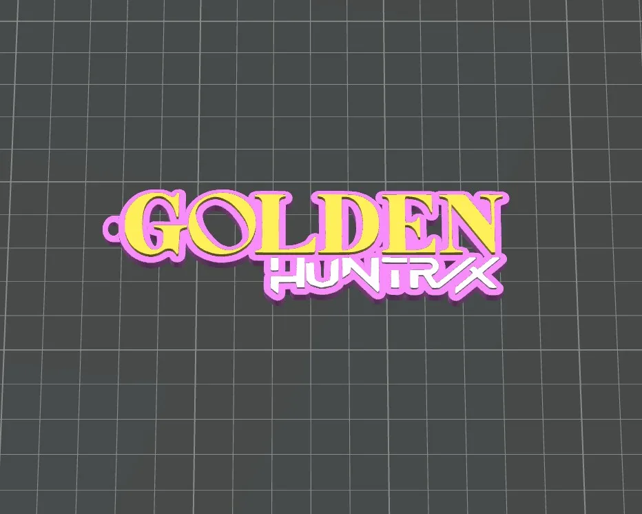 Golden Huntrix Keychain - Free 3D Print Model - MakerWorld