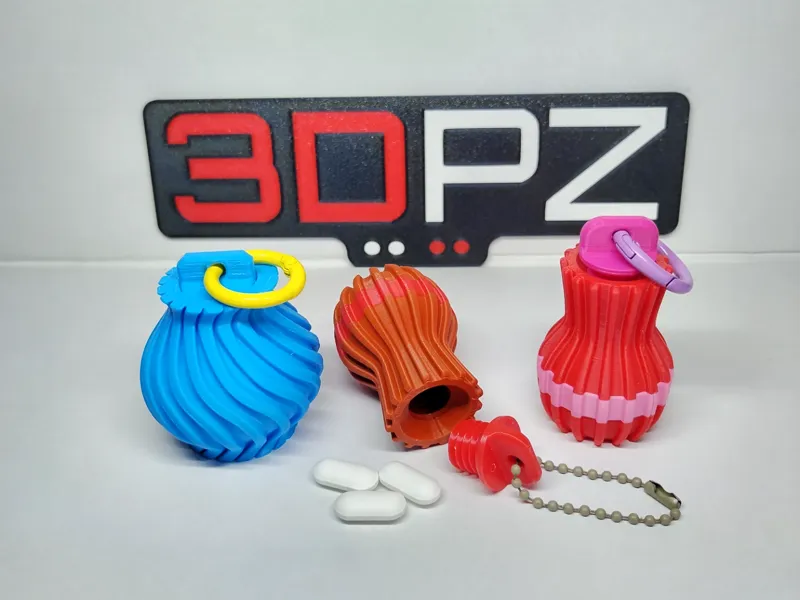 Keychain Pillbox Vase 2x