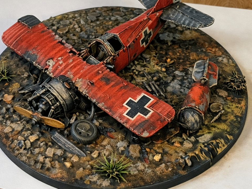 1418 jeu de guerre 32mm DND avion crach