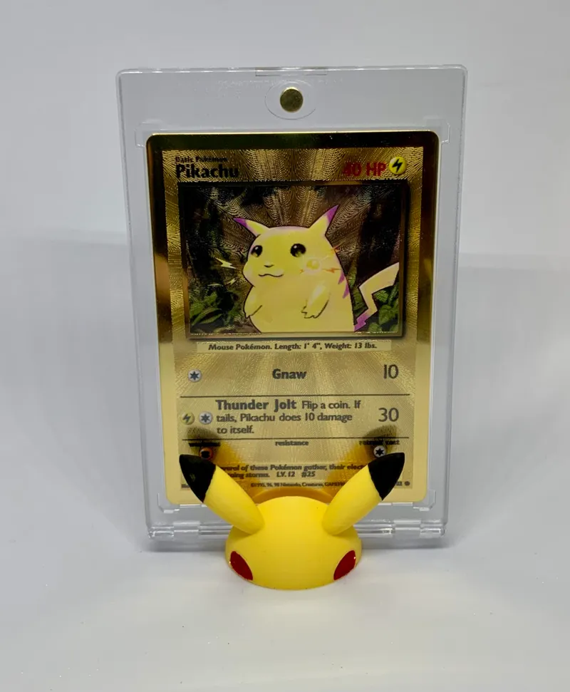 Pikachu card stand no supports needed