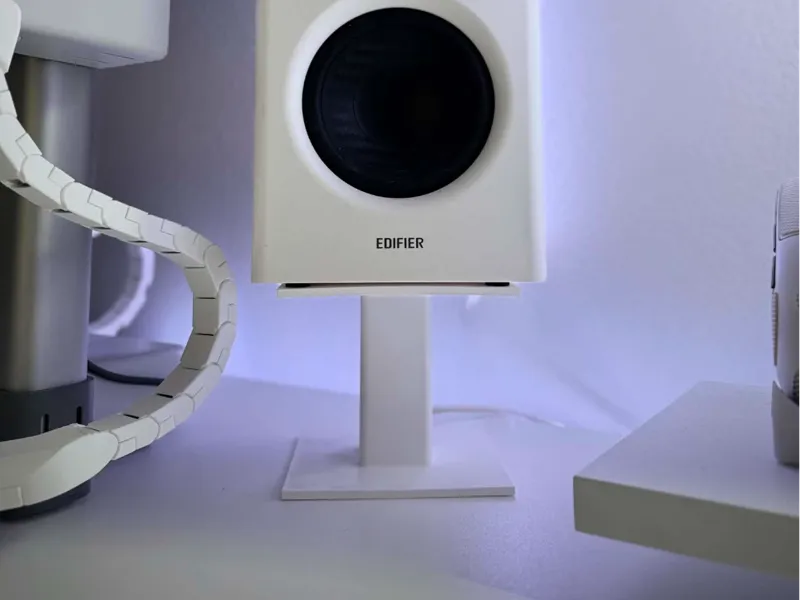 Minimalist Desktop Speaker Stand/Cable Management