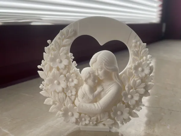 Décor cœur floral mère et enfant