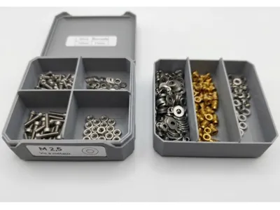 Clamshell part box divider